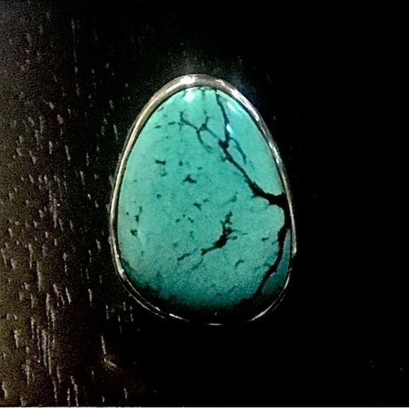 SILPADA Tumbled Turquoise Sterling Silver 925 Ring Sz 7 - Picture 6 of 8